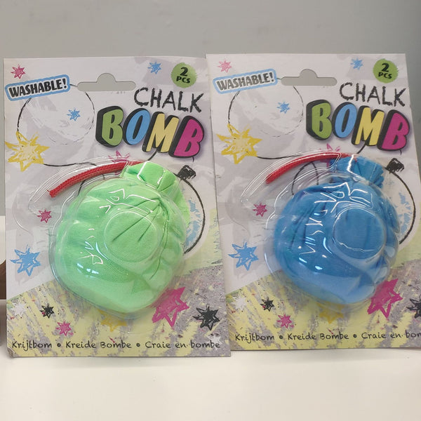 Kreidebälle in Verpackung, Farben grün und blau, für koordinative Zielspiele.